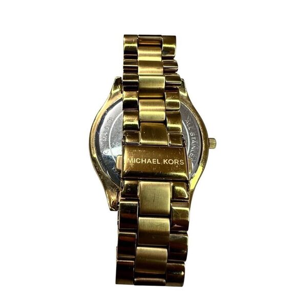MICHAEL KORS MK3179 Women Slim Runaway Gold tone Watch W120 - Picture 2 of 6